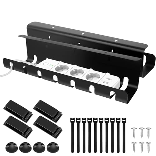 Cavi Scrivania Raccogli Cavi Cable Management Canalina Passacavi Cestino per la Gestione Dei Cavis Regolabile per Ufficio e Casa