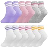 Utensilsto 6 Paar Sportsocken Kinder Tennissocken für Mädchen und Jungen