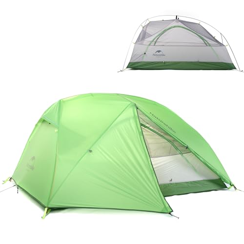 Naturehike Cloud-Up Pro Tent 2-persoons lichtgewicht kampeertent, eenvoudig op te zetten wind- en waterdichte koepeltent voor outdoor reizen en trektochten