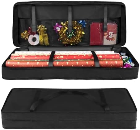 Christmas Wrapping Paper Roll Storage Container,Gift Wrapping Storage Organizer,Under Bed Storage Containers Organizer,Christmas Tree Storage Bag,Papier Emballage Noel Holder Clips
