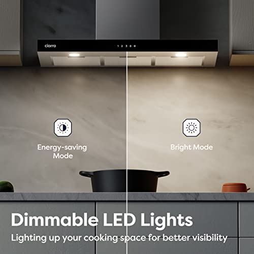 CIARRA-CBCS9102-Campana-Extractora-90-cm-650-mh-Control-Tactil-4-Velocidades-Evacuacion-al-Exterior-y-Recirculacion-Interna-con-Filtro-Carbono