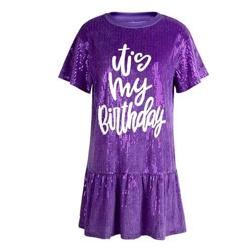 Image of FLOYU Women Sequin Birthday Dress It's My Birthday Dresses Sparkly Party Tops Sexy Birthday Outfits