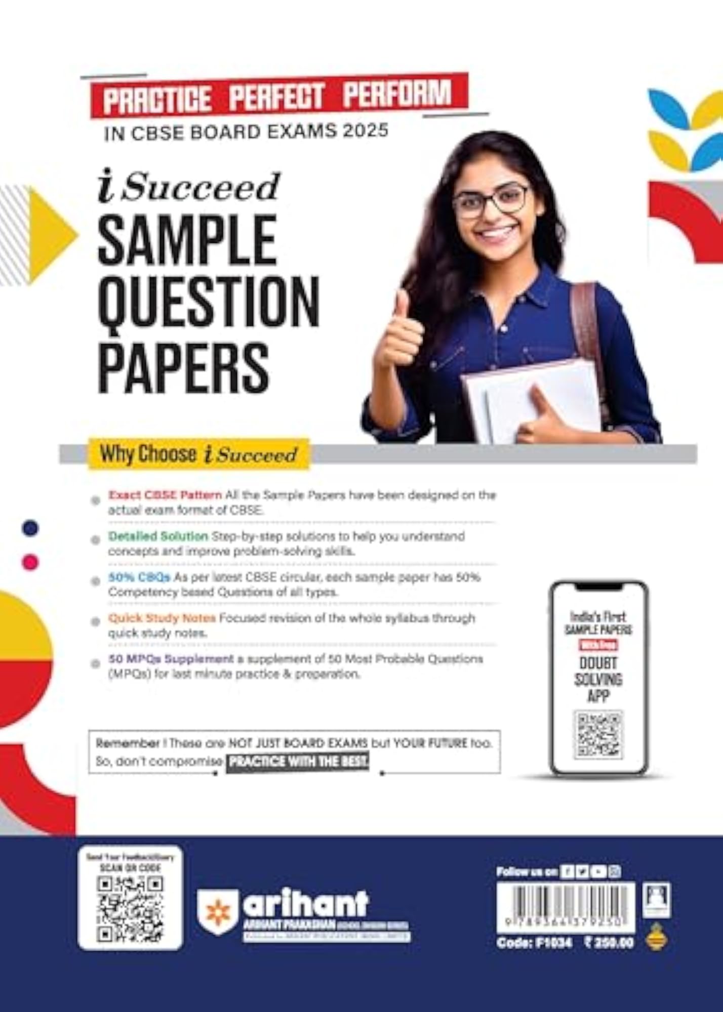 i Succeed 15 Sample Papers for Mathematics Class 10, Detailed Guide