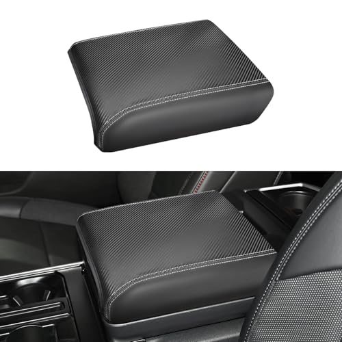 Image of INTGET Center Console Cover for 2026 Ford F150 Accessories 2021 2022 2023 2024 2025, for 2022-2026 F150 Lightning Interior Middle Armrest Arm Rest Cushion Protector(Only fit for Work Surface Console)