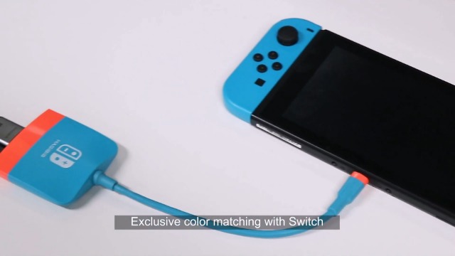 Mini Dock TV Hagibis Pour Nintendo Switch, Station Charge HDMI USB-C, Bleu