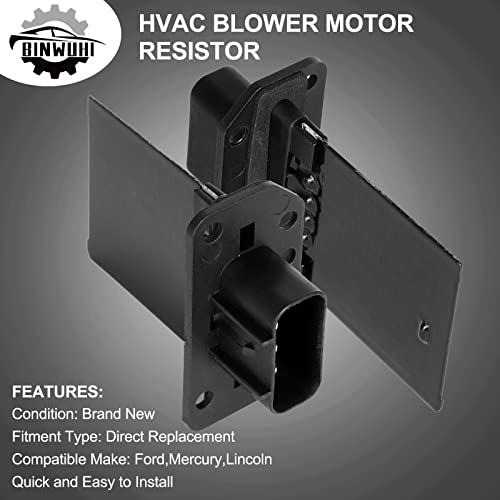 Hvac Fan Blower Motor Resistor Compatible With Ford F150 F250 F350 Super Duty, Escape, Expedtion, Mustang - Mercury Mariner, Montego - Lincoln Mark Lt, Replaces Yh-1715, 3F2Z-18591-Aa, Ru1133, Ru440 #TOP4