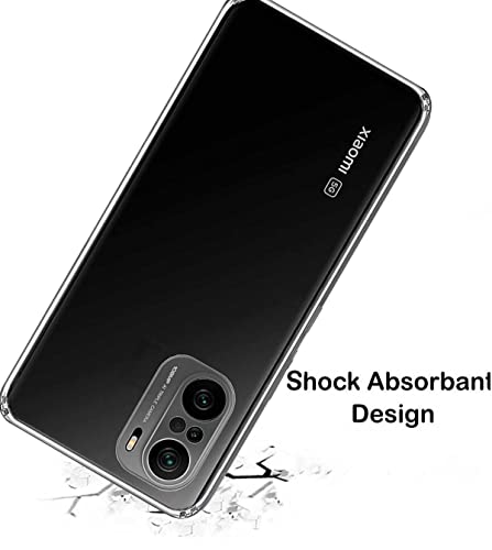 Image of Soft Flexible Silicone Back Cover Compatible with Xiaomi Mi 11x 5G, Transparent Case + Screen Guard