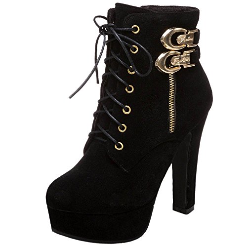 Zanpa Moda Donna Tacco Alto Stivaletti Piattaforma...