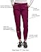 Green Town Scrubs for Women - Jogger Scrub Pant, Cargo Pockets, Stretch Fabric, Drawcord, Easy Care-Wine/Berry-Large