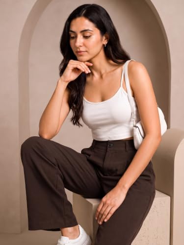 Image of Womens NS Lycra Korean High Waist Straight Pants