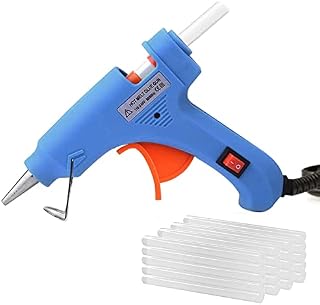 Hot Glue Gun, 20W Electric Glue Gun with 50pcs Melt Glue Sticks,Mini Hot Melt Glue Gun for Crafting, Fast Heating, for Kids Crafts,Christmas DIY,Card, Plastic, Fabric, Home Repairing (Deep Blue)