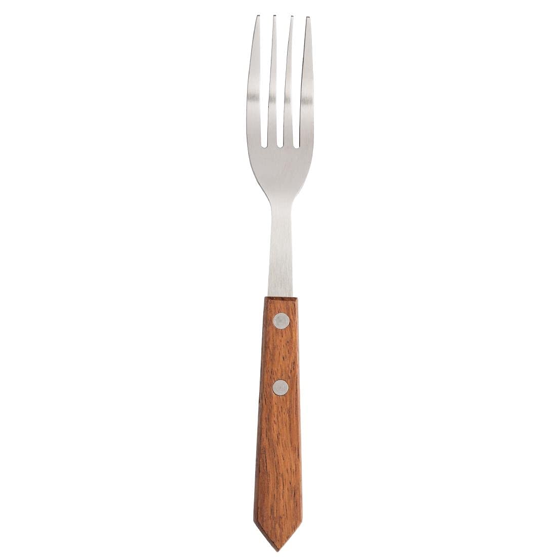 Olympia C137 tenedor para carne, mango de madera, marrón (Pack de 12)