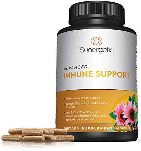Sunergetic EPICORSUN Premium Immune Support Supplement – Daily Immune Supplement For Respiratory, Sinus & Gut Health - With Epicor, D3, Vitamin C, Zinc, Elderberry, Olive Leaf Extract & Quercetin- 60 Immune Capsules thumb #5
