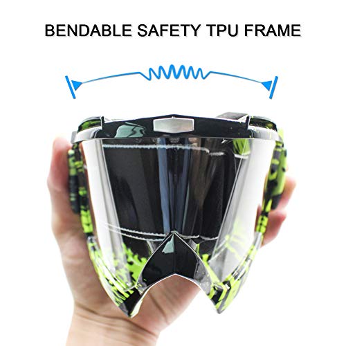 Sposune Motorcycle Goggles, Atv Dirt Bike Off Road Racing Mx Riding Goggle Anti-Scratch Dustproof Bendable Uv400 Eyewear With Padded Soft Thick Foam,Adjustable Strap For Adults' Cycling Motocross #TOP2