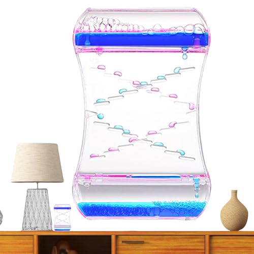 Temporizador líquido - Temporizador de Reloj de en Relajante de 9x3,5x14 cm, Reloj de en de Colores, Juguetes sensoriales visuales de Burbujas | curativo en Forma de