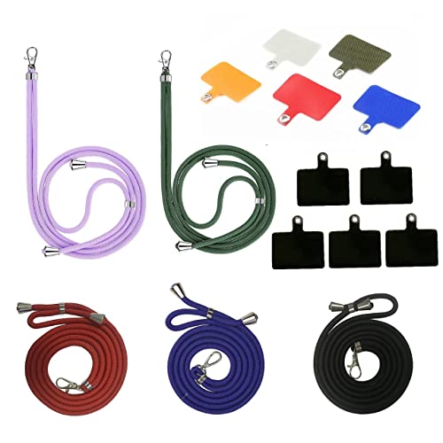 Fabulway Phone Lanyard Universal Nylon Cell Phone Lanyard With Adjustable Detachable Neck Crossbody Lanyard And Phone Tether,Phone Strap Compatible With Most Smartphones (Dark Color) #TOP5