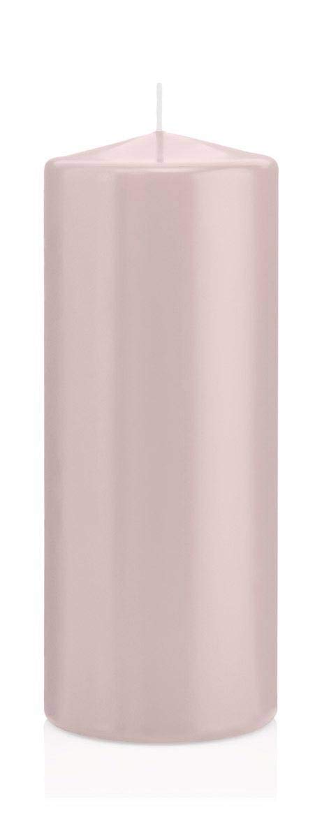 Inna-Glas Pink Pillar Candle Maeva, Light 20Cm, Ø8cm, 119H - Made In Germany - Votive Candle