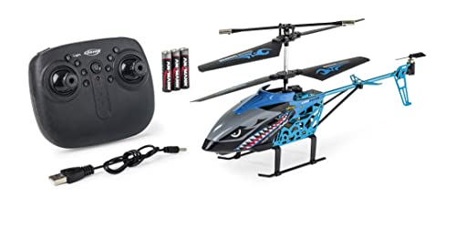 Carson 500507173 Easy Tyrann 280 2.4G 100% RTF Bleu - RC Heli, Hélicoptère télécommandé, Modèle Robuste RTF (Ready to Fly) pour débutants, Batteries incluses, pour Enfants à partir de 12 Ans