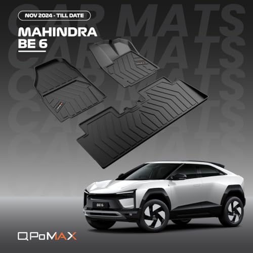 Image of Q Po BE6 (MAX) Nov 24- Till Date TPE Car Floor Mat |Anti Slip All Weather Mats for BE6 (Black)