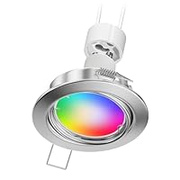 5 Pièces Cadre D'encastrement Pour Plafond RIR Cadre D' Encastrement Noir Mat Angulaire Pivotant (LED/halogène/GU10/MR16/PAR16/50mm) Incl. Douille GU10