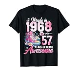 Born in 1968 57th Birthday Flower For Girls Womens