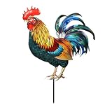 Decorative Garden Stakes with Roosters Design,Ideal for Chicken Lovers for Yard Art, Outside, Patio, Outdoor Decor, Garden Decorations, Lawn Ornaments