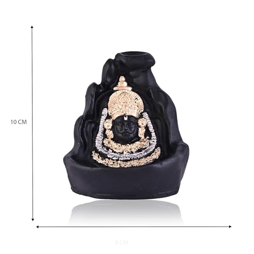 Image of Craftam Khatu Shyam Ji Backflow Incense Holder Decorative Showpiece with 20 Backflow Cones