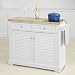 SoBuy FKW84-WN Carrito de Cocina con Superficie de Mármol y Madera de...