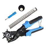 Aplicaciones Amplias: El perforador de cuero puede perforar agujeros no solo para cinturones, bolsos, correas de reloj, sillas de montar, collares para mascotas, zapatos, sino también para otros tipos de materiales como caucho, lona, ​​plástico, cartón, poliuretano, tela, etc.