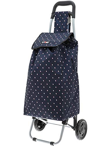 TRIOKY Einkaufstrolley Wave, 40 Liter, schwarz/weiß – Bild 4