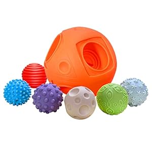 Balls for Toddlers 1-3 Baby Sensory Toys, Montessori Toys for Babies 6-12 Months Baby Toys, Sensory Ball BPA Free Teething Gift Toddler Balls Bath Toys with Bright Color Multi Textured