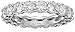 Amazon Essentials Platinum Plated Sterling Silver Round Cut Cubic Zirconia Eternity Band Ring (3.5mm), Size 7