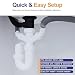 PlumbEZ Telescopic Adjustable Twin Nozzle Swivel P Trap - 40mm (1.1/2") Sink Waste Trap, Washing Machine Waste Pipe Extension, Sink Waste Kit, Sink Waste Solution