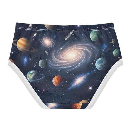 Colorful Planets Nebulae Toddlers Underwear Floral 2t Cotton Panties for Girl Fun Briefs Girls Undies2