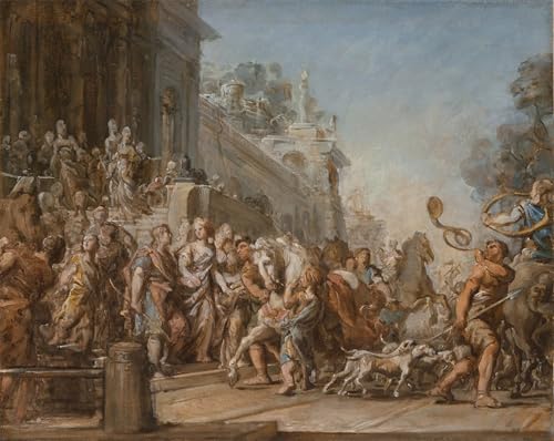 Impression sur toile Didon et Enée pour la décoration de la chambre