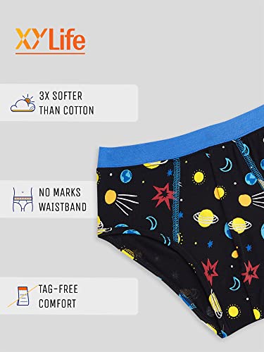 Image of XY Life Astro Modal Briefs for Boys, Relaxed Fit, Printed