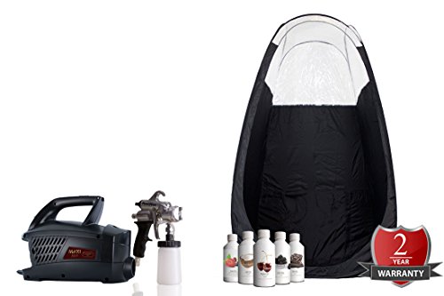 MaxiMist Evolution Pro Complete Spray Tanning System with Tent and Suntana Sunless Solutions