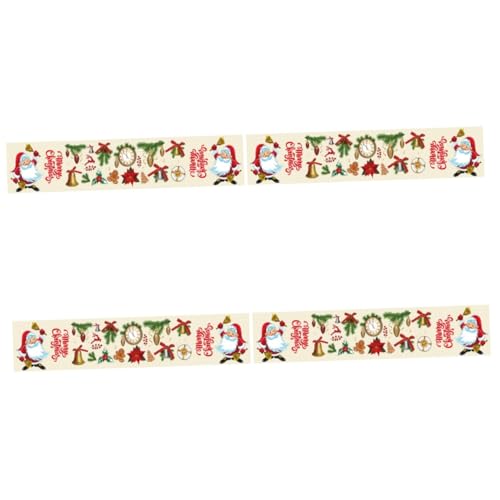 Chemin de table de Noël de qualité supérieure lot de 4 pièces drapé en polyester - 2