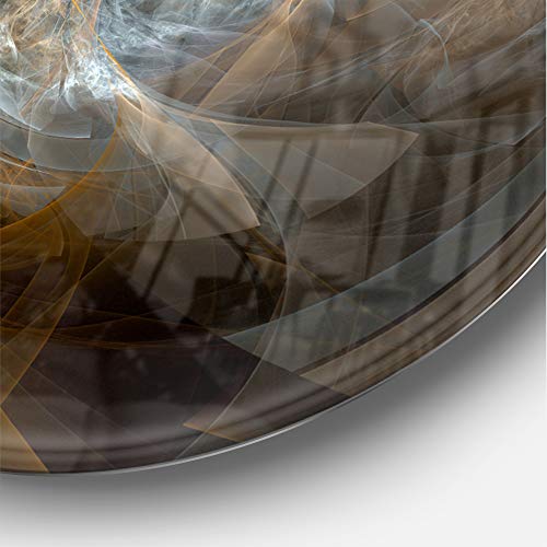 Designq 'Symmetrical Brown Fractal Flower ' Modern Wall Clock For Home Bedroom Bathroom Office Living Room Decoration #TOP2