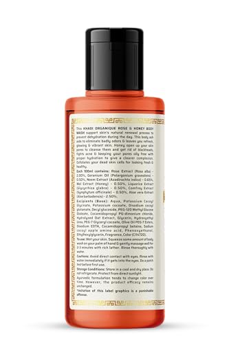 Image of Khadi Organique Rose & Honey Body Wash (SLS & PARABEN FREE) 210 ML