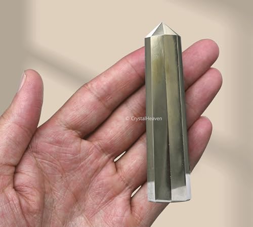 Image of Certified Pyrite Crystal Tower Obelisk Point For Chakra