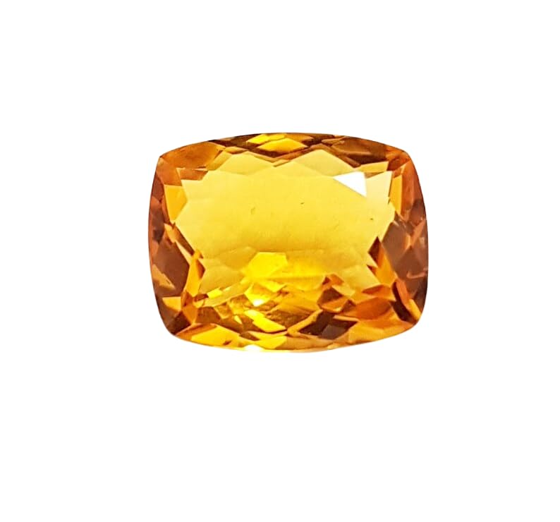 Gemme citrine naturelle en coussin pour création de bijoux DIY