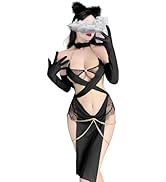 QNCLO Women's Sexy Velvet Cheongsam Chinese Satin Split Tight Mini Dress Underwear