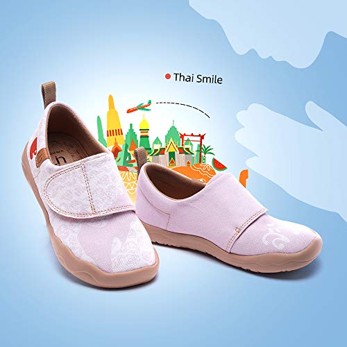 UIN Kids' Fashion Sneaker Colorful Cute Painted Art Funny Walking Casual Loafers Thai Smile2