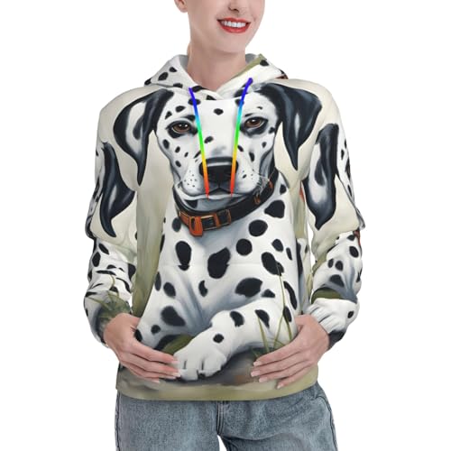 Sweat à capuche dalmatien pour femme : vêtement léger et tendance d'automne