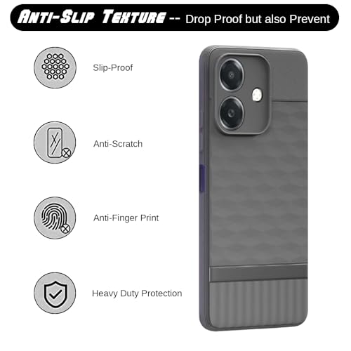 Image of Shockproof Case for Realme C61 4G / Narzo N61 4G | Full Camera Protection | TPU Flexible Back Cover for Realme C61 4G / Narzo N61 4G (Graphite Grey)