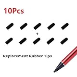 Fine Point Stylus Pens' Accessory, Soft Replacement Rubber Tips -Black Pen Tips (10 PCS)