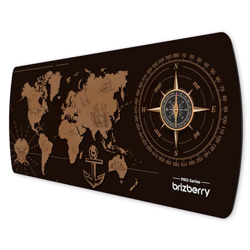 Image of Brizberry Extended Mouse Pad, Desk Mat, 740mm x 310mm x 3mm Large Printed Premium Anti Skid Rubber Base for Desktop Laptop Keyboard (DM Design 2)