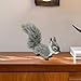 BWESOO Grey Mini Simulation Plush Squirrel 10cm Mini Squirrel Stuffed Animals Plush Rabbit Soft for Gift Home Decor Place Table Decorations Ornament Room Decorations