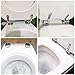 1 Set Zinc Alloy Toilet Seat Lid Hinge Adjustable Replacement Hinges with Screw Fittings Bolts Nuts